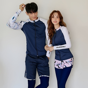 泳裤 三亚 长裤 拉链速干水母衣浮潜休闲冲浪泳衣长袖 潜水服男士