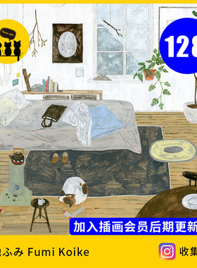 【1909】小池ふみ Fumi Koike日本画师作品图片素材电子版