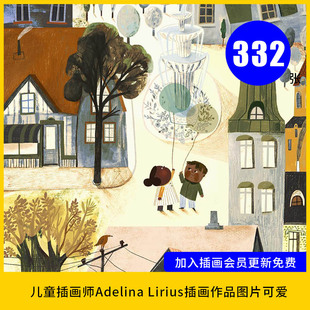 【儿童插画243】插画师Adelina Lirius图片素材电子版可爱风格