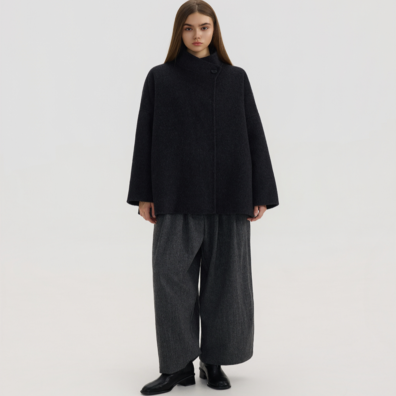 Forme Tome2025冬季女士羊毛廓形大衣