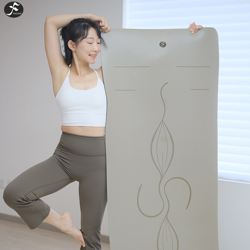 一梵橡胶瑜伽垫专业防滑蔓舞图案环保健身垫家用静音加长宽瑜珈垫
