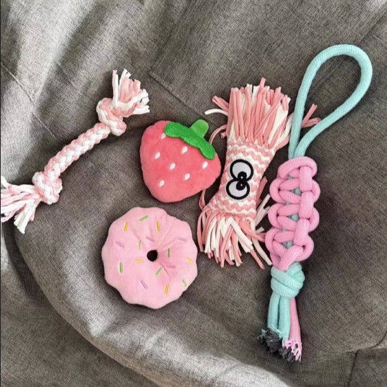 新款狗狗棉绳宠物玩具解闷发声组合套装小狗泰迪网红磨牙幼犬室内