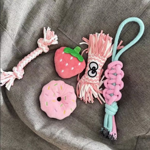 新款狗狗棉绳宠物玩具解闷发声组合套装小狗泰迪网红磨牙幼犬室内