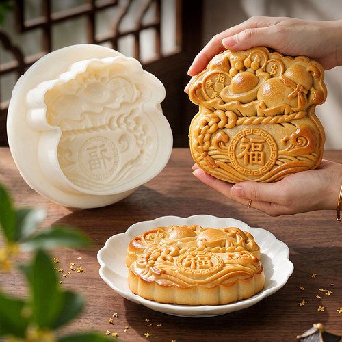 新款大福袋广式月饼模具特大号磨