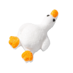 躺平鸭棉花糖网红3D软糖奶茶木糠杯千层慕斯蛋糕装饰摆件烘焙甜品