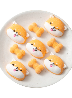 狗狗棉花糖动物蛋糕装饰糖果烘焙