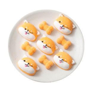 狗狗棉花糖动物蛋糕装饰糖果烘焙摆件网红儿童卡通动物造型摆件包