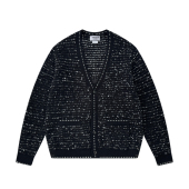 王一博同款 小香风V领彩点针织毛衣开衫 针织衫 男女情侣同款 学院