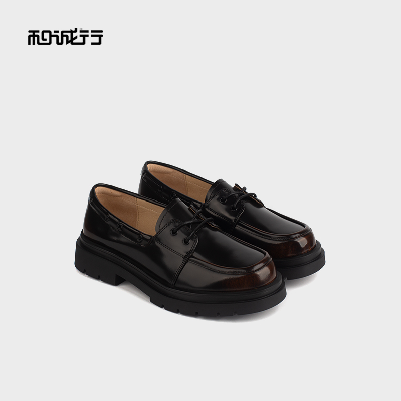 和诚行厚底单鞋英伦风