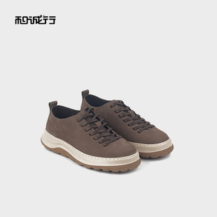和诚行2025秋冬新款美式低帮厚底男式休闲鞋0440181