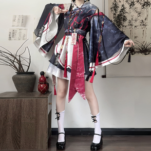 花雨辞原创中华风lolita【符灵辞】改良新中式汉服小僵尸连衣裙秋