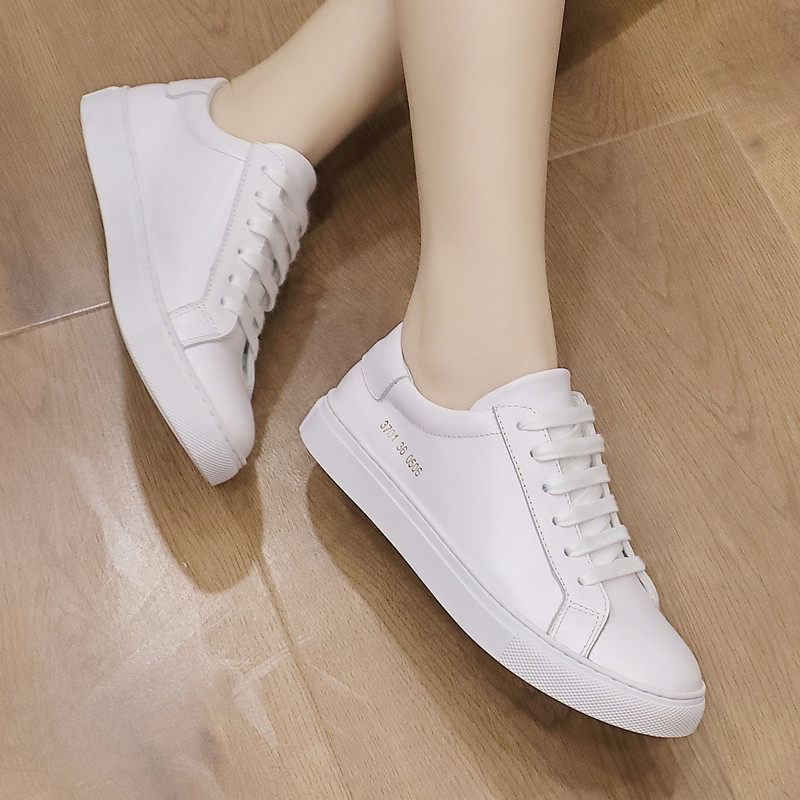 con小白鞋女真皮板鞋2025