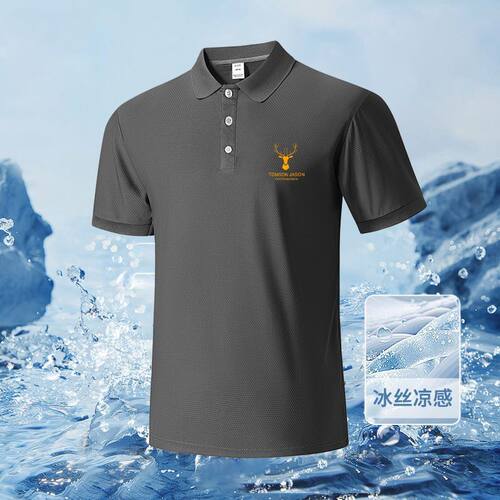 正品翻领Polo衫夏季新款男士高档冰丝透气弹力短袖百搭休闲T恤