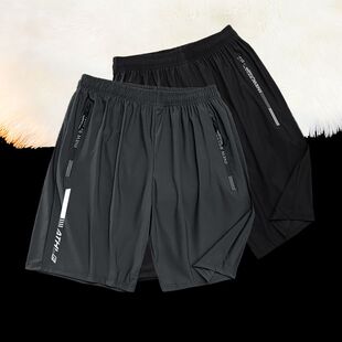 男休闲运动加肥加大胖子沙滩裤 速干透气五分裤 百搭 冰丝短裤 夏季