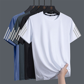 运动冰爽t恤百搭 速干透气男士 夏季 轻奢休闲圆领宽松冰丝网眼短袖