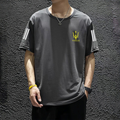 透气大码 冰丝t恤男圆领速干衣短袖 夏季 上衣男运动宽松 发货快