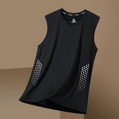 冰感运动背心男2025新款篮球服冰丝透气速干上衣健身无袖国潮t恤