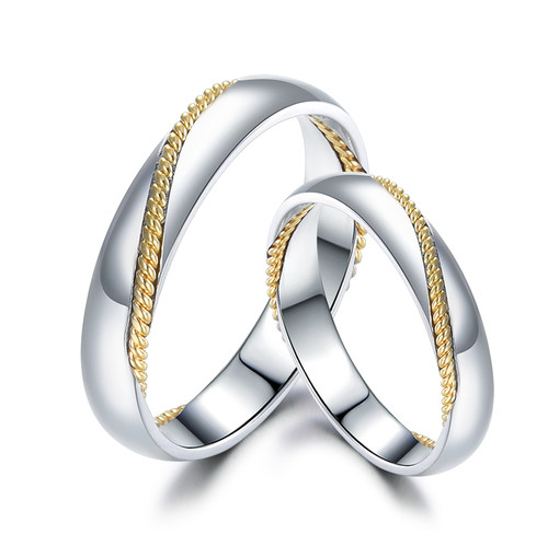 情侣对戒白金白金求婚情侣对戒