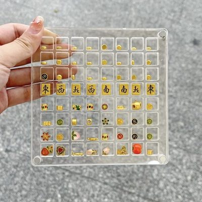 罐亚克力1金吊坠豆瓶黄金首饰豆透明展示盒收纳一克收纳盒盘g金条