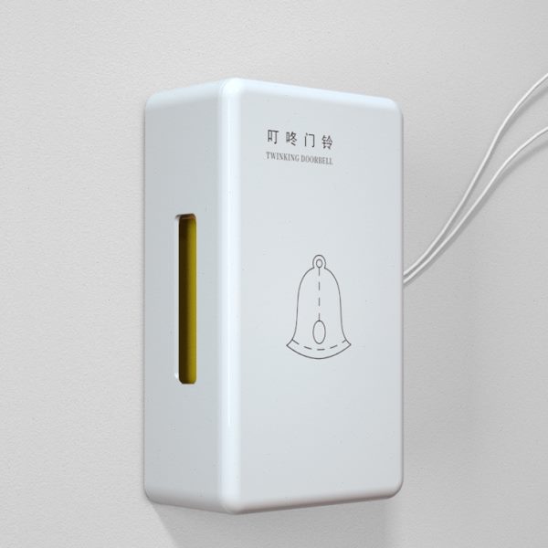 家恩明装交流电有线叮咚门铃220V机械式家用酒店宾馆门铃喇叭开关