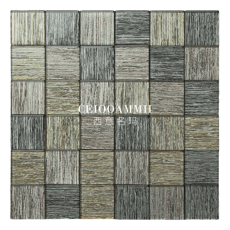 玻璃马赛克瓷f砖别墅民宿咖啡厅特色卫生间水池电视背景墙自粘砖