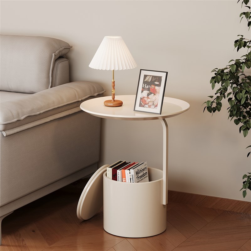 沙发边几可移动小茶几奶油风极简圆桌角I几创意迷你床头柜置物架