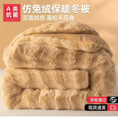 A类泡泡兔绒冬被被子牛奶绒被芯