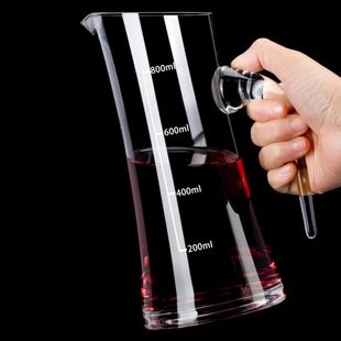 带刻度家用大号分酒器红酒醒酒器分酒壶水晶玻璃商用酒店倒酒器