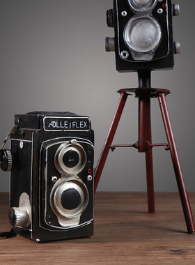 复古民国风老式照相机模型怀旧古董收藏品拍摄道具店X铺装饰品摆