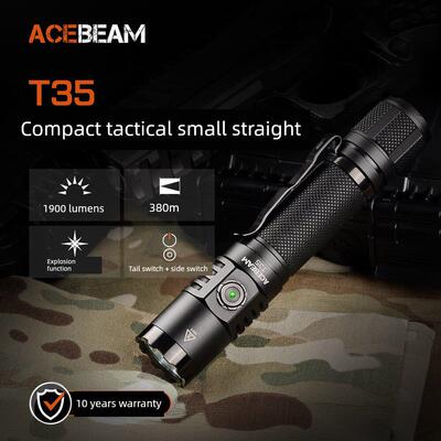 ACEBEAM T35战术手电筒强光充电便携LED超亮长续航大容量户外登山