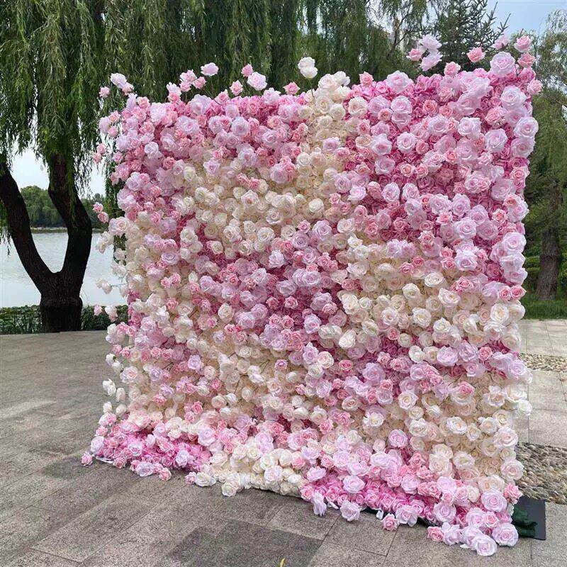 彷真花墙背景墙网红打卡墙假花墙面装饰排花布景室内婚礼玫瑰花墙