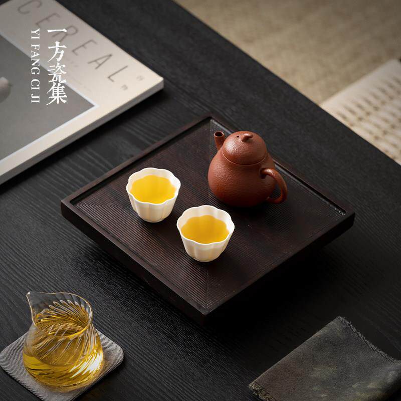 复古黑檀木茶盘2026新款壶承干泡台家用实木茶托盘四方茶具收纳盘