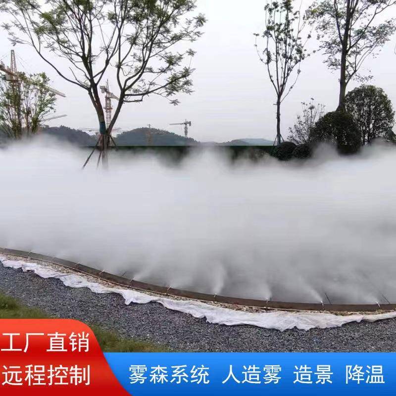 雾森系统人造雾喷淋除臭车间降尘景化冷雾主机园林高压景观造雾机