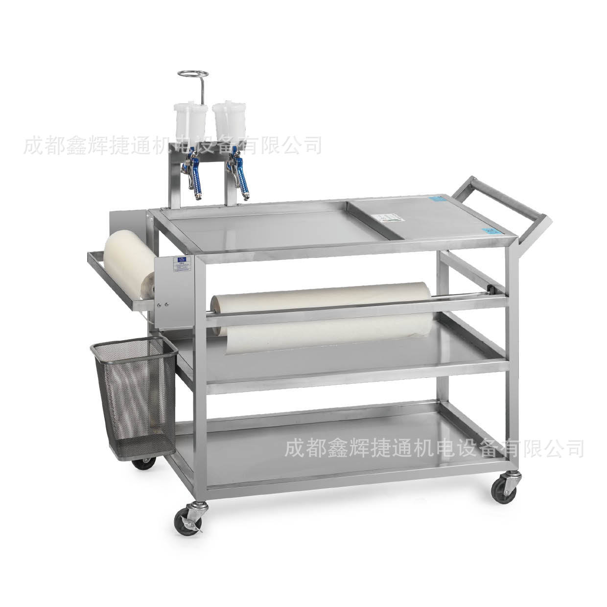 LRL-QB-QT-1不锈钢喷漆调漆工作台喷漆摆放工具车