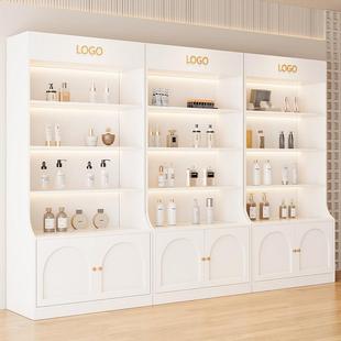 化妆品展示柜产品美容院美甲陈列柜子玻璃门护肤品置物架多层货架