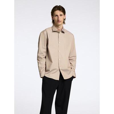 代购SELECTED思莱德男士衬衫透气抗皱棉质条纹商务休闲衬衣爆款