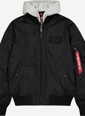 代购Alpha Industries阿尔法工业男士夹克保暖防风黑色加绒春秋