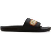 代购 饰 轻便透气舒适易穿脱黑色一字带logo装 Quiksilver男士 拖鞋