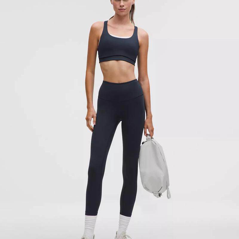 海外代购lululemon/露露乐蒙女士瑜伽长裤速干透气高腰七分训练