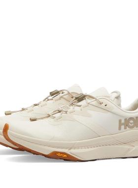 HOKA海外代购专柜耐磨防滑减震跑步鞋时尚舒适女款增高米白透气款