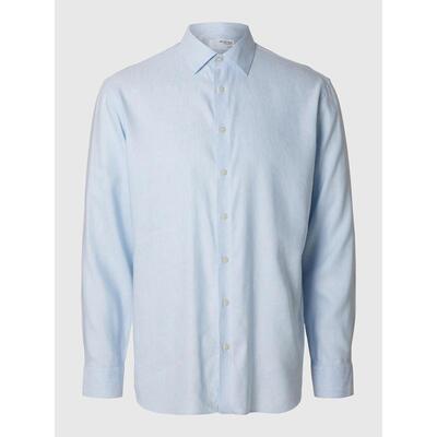 代购SELECTED思莱德男士衬衫透气抗皱棉质修身商务通勤衬衣爆款