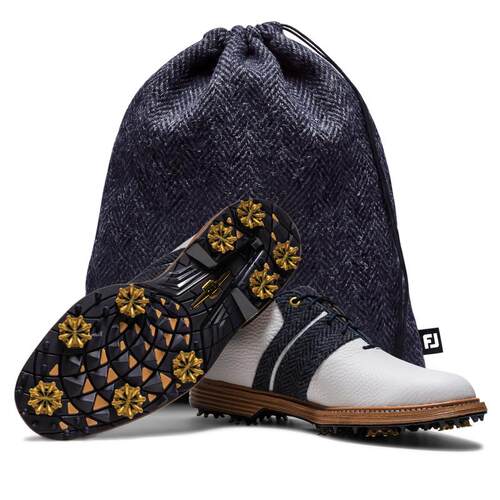 代购Footjoy Harris Tweed 2026新款羊毛手工编织高尔夫球鞋男鞋