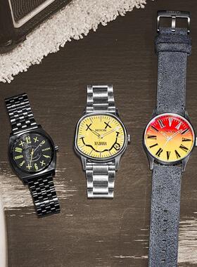 代购Nixon Nirvana Sentry Wobble 笑脸表盘限量手表 A1417-5273