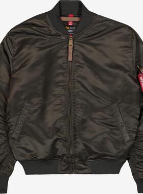 代购Alpha Industries阿尔法工业男士夹克保暖防风黑色棉质春秋