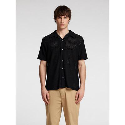 代购SELECTED思莱德男士衬衫透气舒适棉质短袖休闲日常衬衣爆款