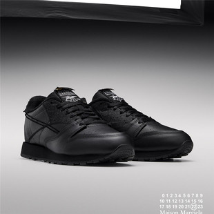 Margiela 代购 Maison Leather黑白皮革奢华跑鞋 Reebok Classic