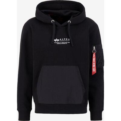 代购Alpha Industries阿尔法工业男士卫衣保暖舒适棉质黑色日常