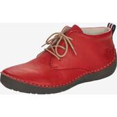 软底轻便透气灵活鞋 代购 rieker女士休闲鞋 底圆头平跟系带3孔系带