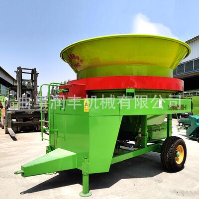 养牛场圆盘式粉碎机130型号90kw下出料粉草机大型草捆自动揉丝机