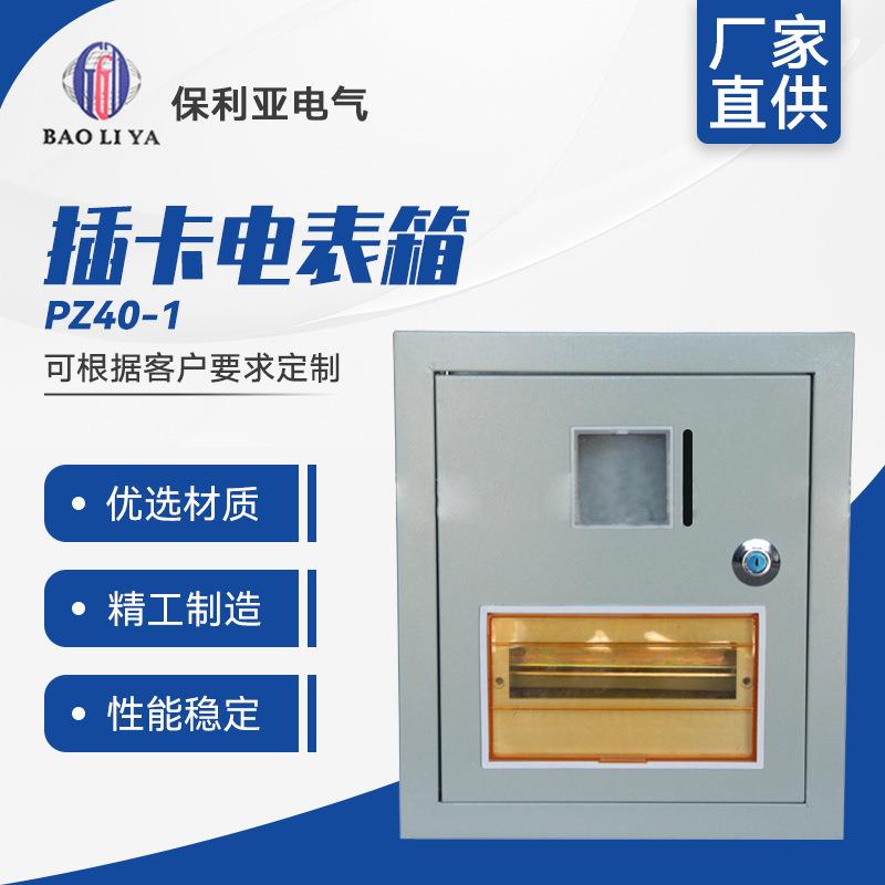 工厂PZ40-1户带10#插卡电表箱全铁暗装箱防雨防尘